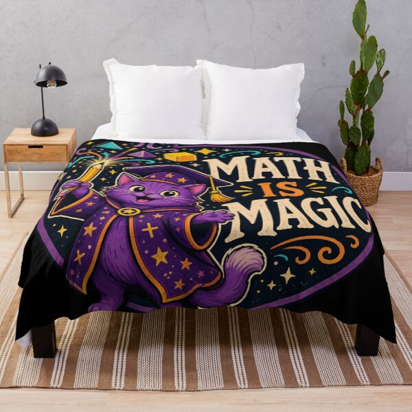 Item preview, Back to school Math Is Magic Witch Cat Funny Math Teacher designed and sold by Uglyandcute.
