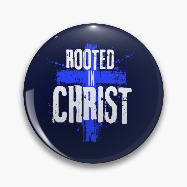 Item preview, Rooted In Christ - Church Bible Verse Quote  - Anniversary Gifts For Dad - Navy Blue designed and sold by Doiemacreations.
