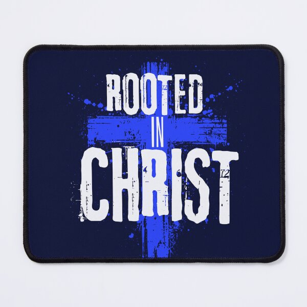 Item preview, Rooted In Christ - Church Bible Verse Quote - Anniversary Gifts For Dad - Navy Blue designed and sold by Doiemacreations.