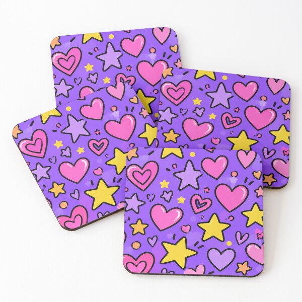 Item preview, Purple Stars & Hearts Pattern designed and sold by Car23314.