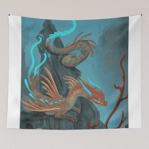 Item preview, Glowing Aquatic Sea Dragon Fantasy Art designed and sold by PopArt-Potion.