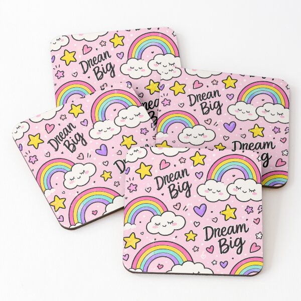 Item preview, Dream Big Rainbow Hearts Pattern designed and sold by Car23314.