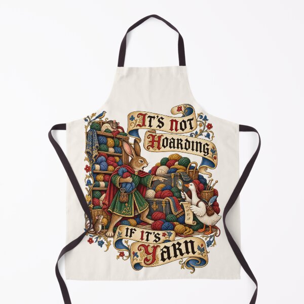 Item preview, It’s Not Hoarding If It’s Yarn – Medieval Knitting Humor designed and sold by TWPub.