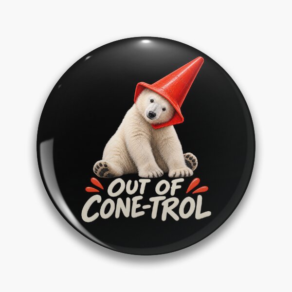 Item preview, Momota Polar Bear Cub Funny Traffic Cone  designed and sold by Eh Plus Designs.
