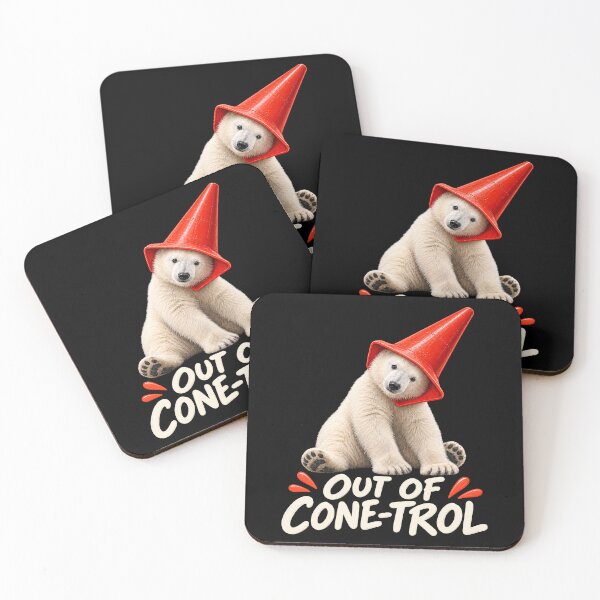 Item preview, Momota Polar Bear Cub Funny Traffic Cone  designed and sold by Eh Plus Designs.