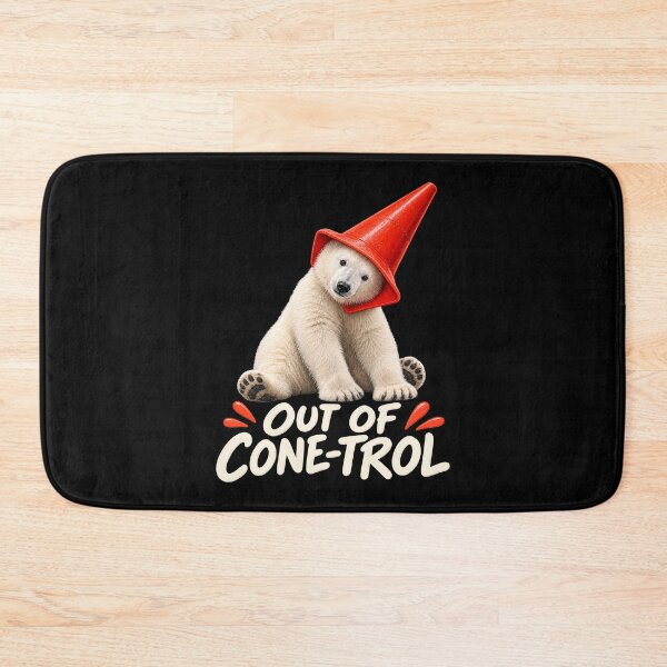Item preview, Momota Polar Bear Cub Funny Traffic Cone  designed and sold by Eh Plus Designs.