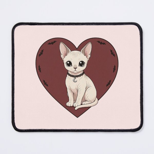 Item preview, Gothic Sphynx Cat in Red Heart designed and sold by SweetLilith.