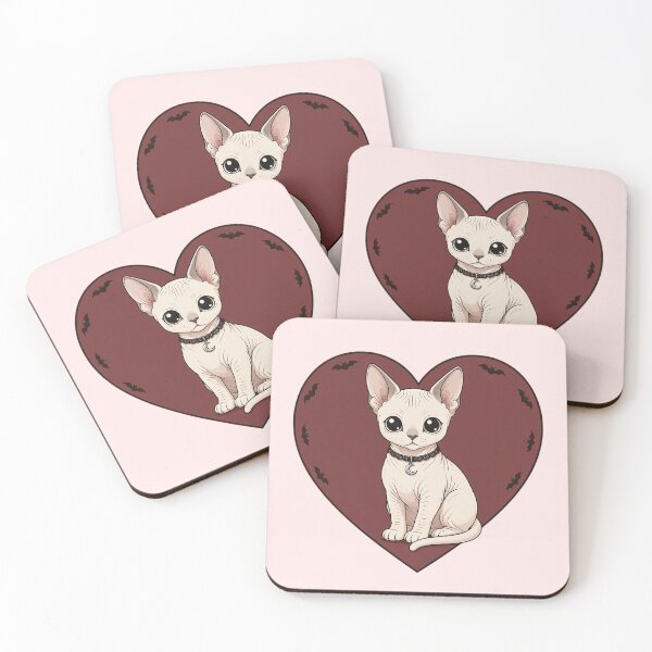 Item preview, Gothic Sphynx Cat in Red Heart designed and sold by SweetLilith.