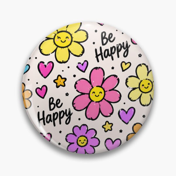 Item preview, Be Happy Colorful Flowers Pattern designed and sold by Car23314.