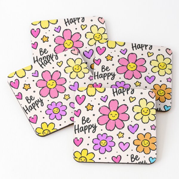 Item preview, Be Happy Colorful Flowers Pattern designed and sold by Car23314.