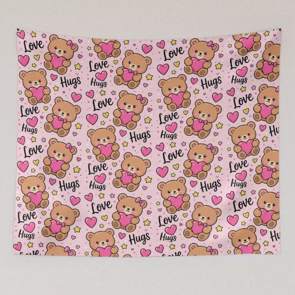 Item preview, Cute Teddy Bear Love Hugs Pattern designed and sold by Car23314.