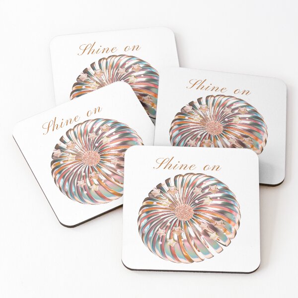 Item preview, Shine on 3D Metallic Swirl and Glowing Stars Aesthetic Art designed and sold by MinimalAurashop.