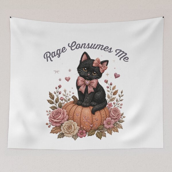 Item preview, Rage Consumes Me Cute Black Kitten designed and sold by aponwao.