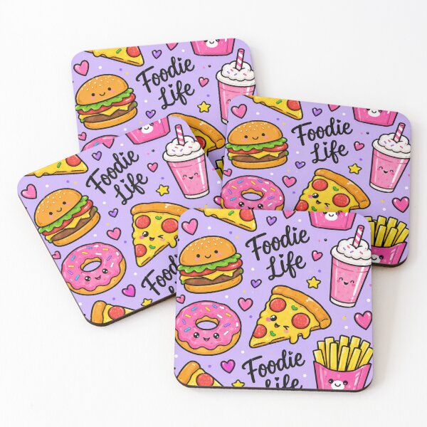 Item preview, Foodie Life Pizza & Burger Pattern designed and sold by Car23314.