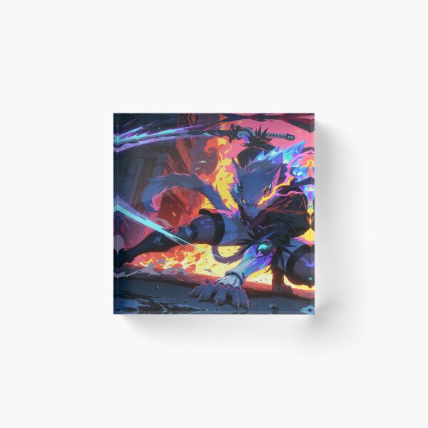 Item preview, Blue Beast Unleashed in Flame and Might (V6) designed and sold by SabaMirzique.