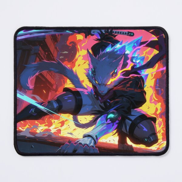 Item preview, Blue Beast Unleashed in Flame and Might (V6) designed and sold by SabaMirzique.