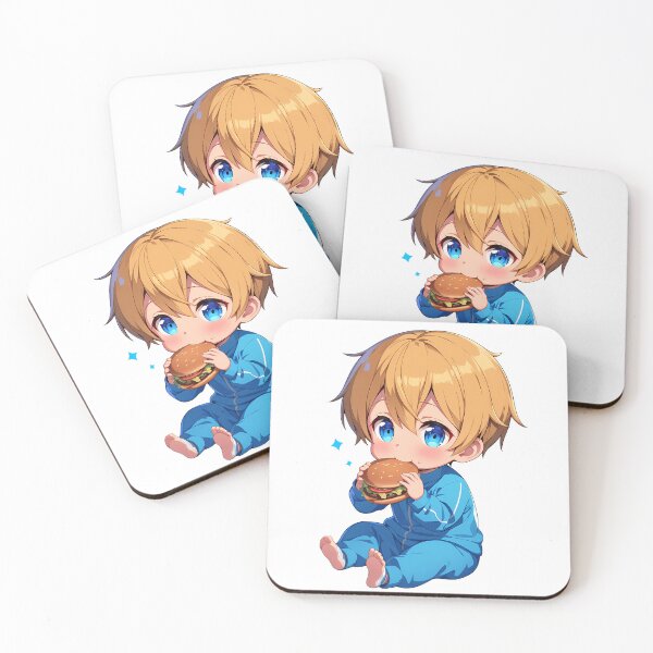 Item preview, Eugeo Sword Art Online Chibi Burger Blue Pajama Bite designed and sold by Dashsopaner.