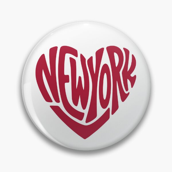 Item preview, New York Heart Shape Retro Typography Design designed and sold by castillomiami.