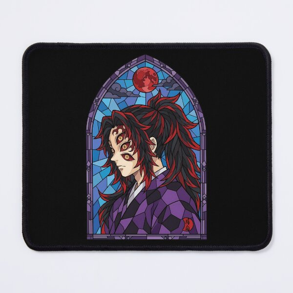 Item preview, Kokushibou Demon Slayer Red Moon Blue Glass Portrait designed and sold by mildaclairmo.