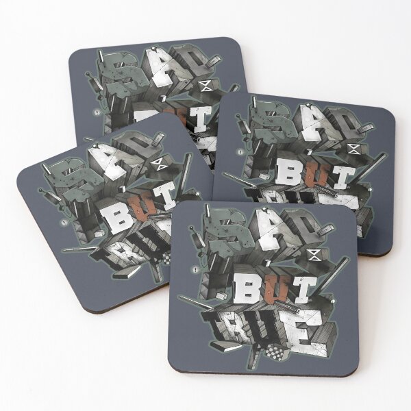 Item preview, Distressed Industrial 3D Typography - Sad But True designed and sold by Z3al-Store.