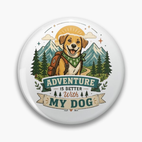 Item preview, Adventure Is Better With My Dog – Outdoor Dog Lover Design designed and sold by Eki Studio - Elegant Dog Lover Gifts.