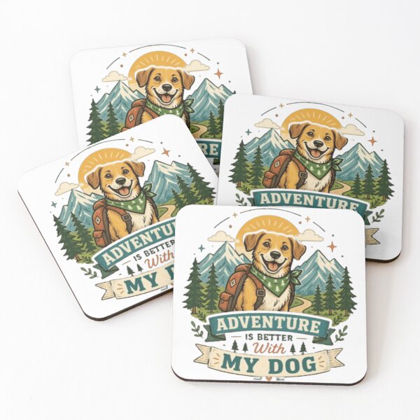 Item preview, Adventure Is Better With My Dog – Outdoor Dog Lover Design designed and sold by EkiStudio - Elegant Lifestyle Collection.