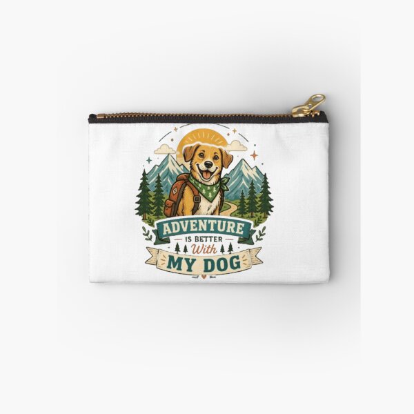 Item preview, Adventure Is Better With My Dog – Outdoor Dog Lover Design designed and sold by EkiStudio - Elegant Lifestyle Collection.