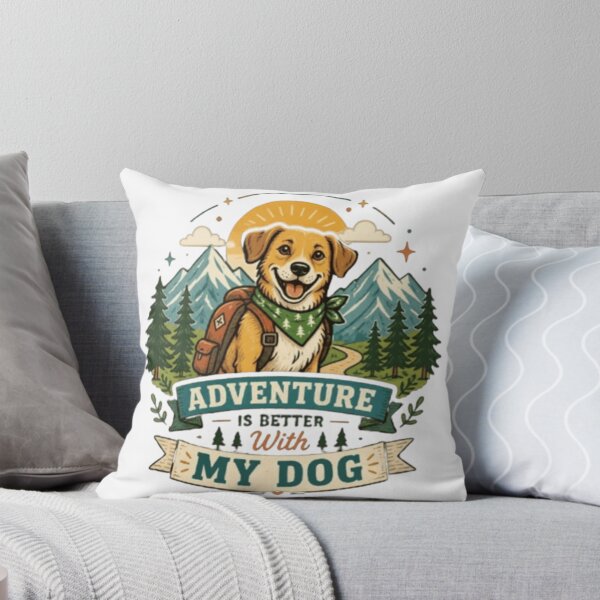 Item preview, Adventure Is Better With My Dog – Outdoor Dog Lover Design designed and sold by EkiStudio - Elegant Lifestyle Collection.