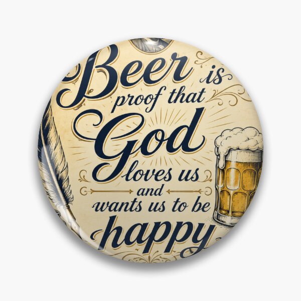 Item preview, Beer is Proof God Loves Us Benjamin Franklin Quote Beer Sticker designed and sold by RedRubyBubble.