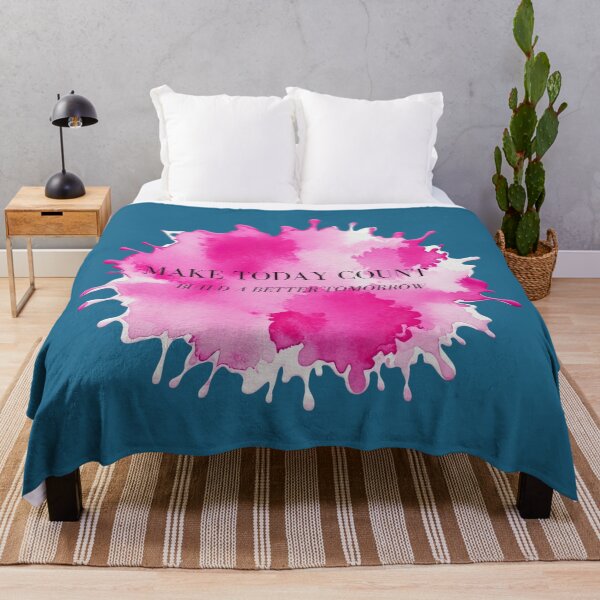 Item preview, Make Today Count – Build a Better Tomorrow Motivational Paint Splatter Design designed and sold by CREATIVE HIVE.