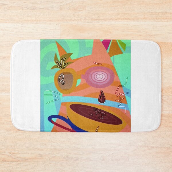 Item preview, Retro Abstract Coffee Cat designed and sold by T9AXER.