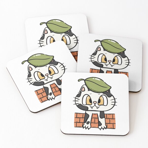 Item preview, cute cat with leaf designed and sold by YQvibe Studio.