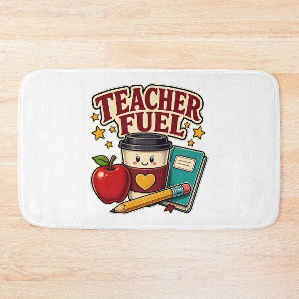 Item preview, Back to school Teacher Fuel Coffee Apple Books Funny Teacher Gift designed and sold by Uglyandcute.