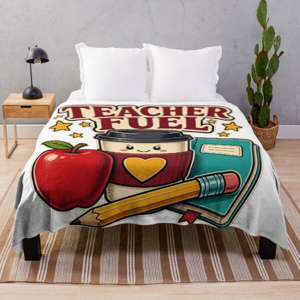 Item preview, Back to school Teacher Fuel Coffee Apple Books Funny Teacher Gift designed and sold by Uglyandcute.
