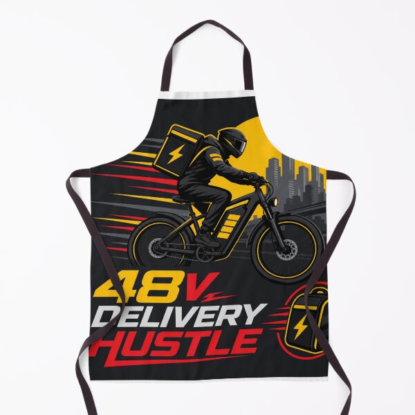 Item preview, 48V Delivery Hustle Electric Bike Courier Shirt designed and sold by OMNITeeSigns.
