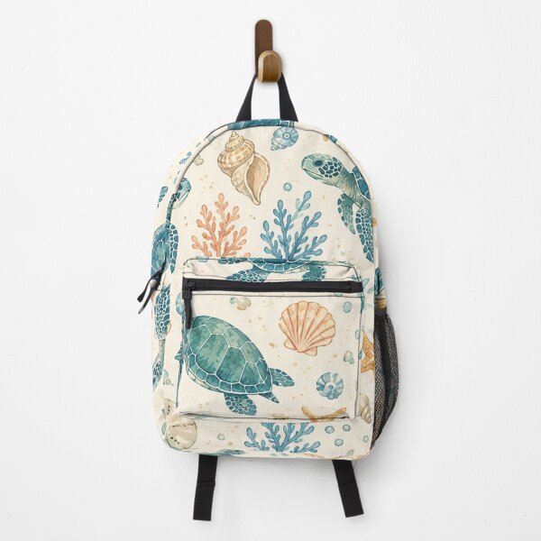 Item preview, Sea Turtle Beach Pattern – Coastal Ocean Watercolor designed and sold by RJACreative.