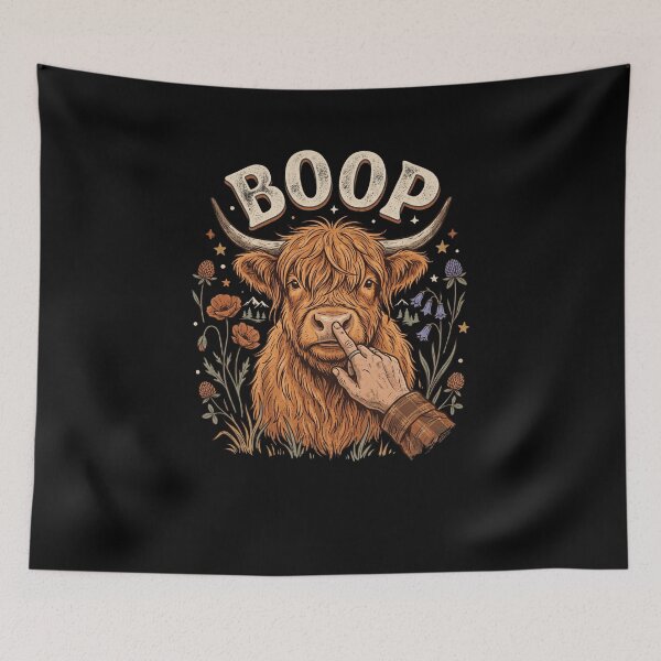 Item preview, BOOP Highland Cow Nose Touch Funny Animal designed and sold by snowry.