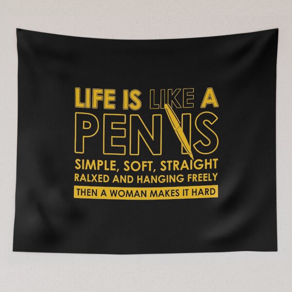 Item preview, Life is like a pen is simple, soft, straight ralxed and hanging freely then a woman makes it hard designed and sold by rachimariposa.