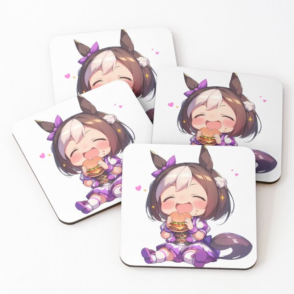 Item preview, Special Week Uma Musume Pretty Derby Chibi Kawaii Burger Anime Girl Joyful Moment designed and sold by Dashsopaner.