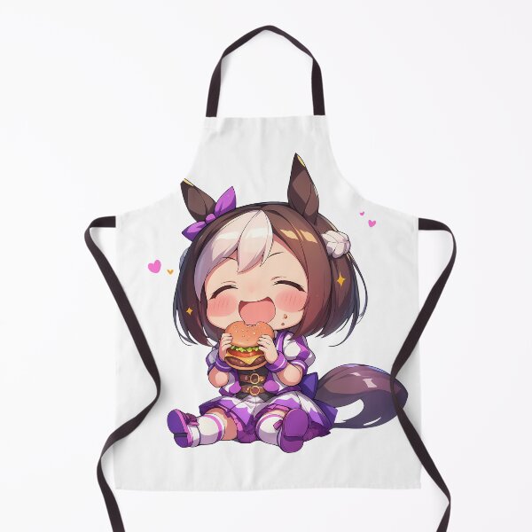 Item preview, Special Week Uma Musume Pretty Derby Chibi Kawaii Burger Anime Girl Joyful Moment designed and sold by Dashsopaner.