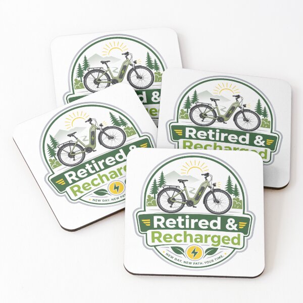 Item preview, Retired & Recharged Electric Bike Senior Rider Shirt designed and sold by OMNITeeSigns.