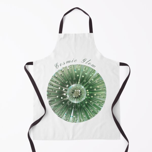 Item preview, Cosmic Glow 3D Green Chrome and Sparkle Abstract Art designed and sold by MinimalAurashop.