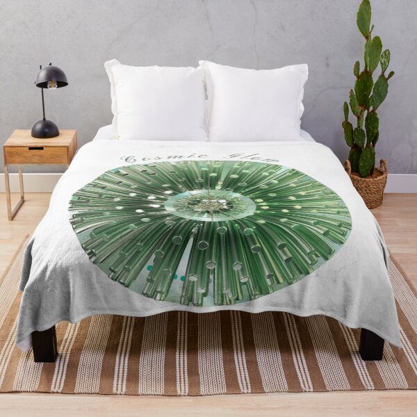 Item preview, Arte abstracto 3D de cromo verde y destellos con brillo cósmico designed and sold by MinimalAurashop.