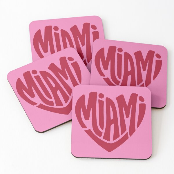 Item preview, Miami Heart Shape Retro Typography Design designed and sold by castillomiami.