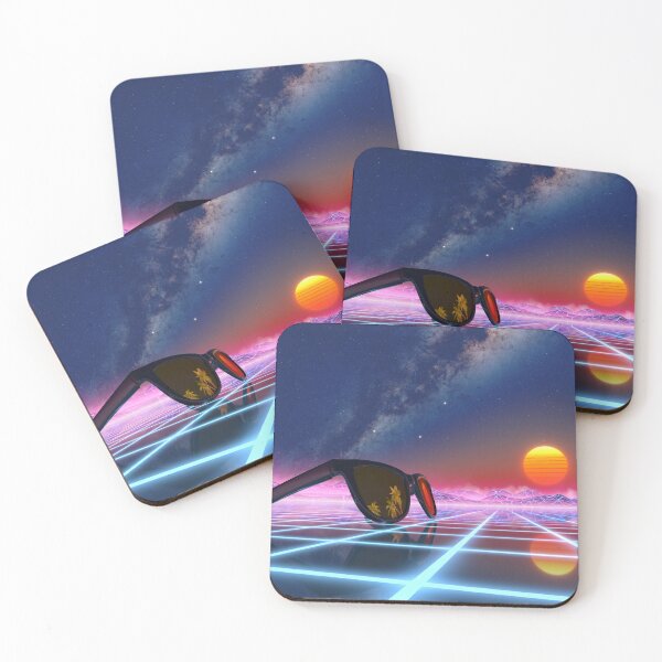 Item preview, Sunglasses in a synthwave landscape designed and sold by Gaia Dream Creation.