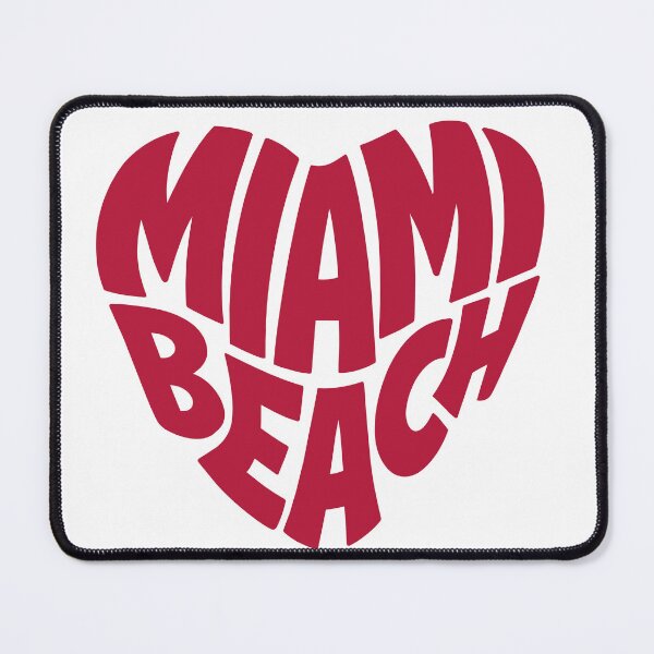 Item preview, Miami Beach Heart Shape Retro Typography Design designed and sold by castillomiami.