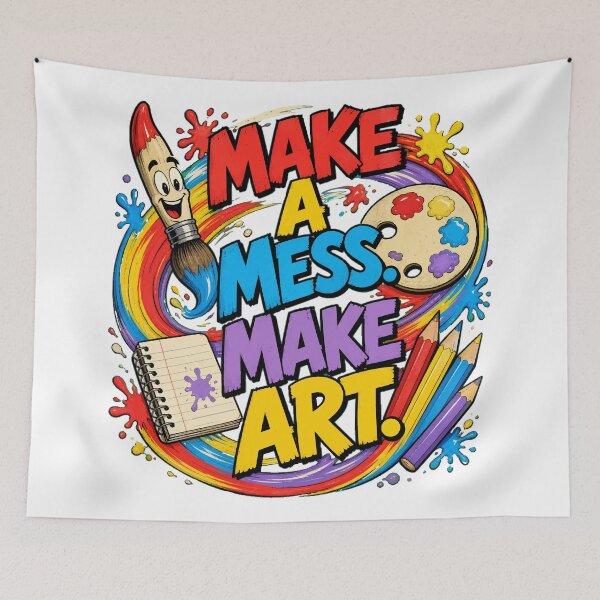 Item preview, Back to school Make A Mess Make Art Colorful Art Teacher Energy designed and sold by Uglyandcute.