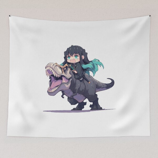 Item preview, Muichiro Tokito Demon Slayer Chibi Dinosaur Journey designed and sold by Dashsopaner.