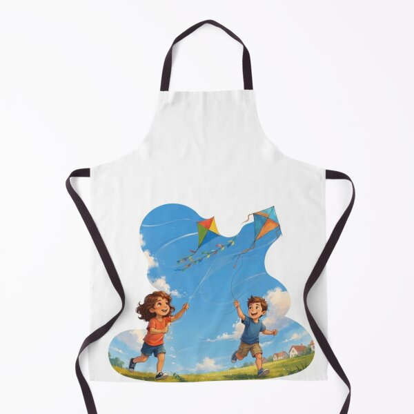 Item preview, Happy Kids Flying Kites Illustration designed and sold by mimiartes.