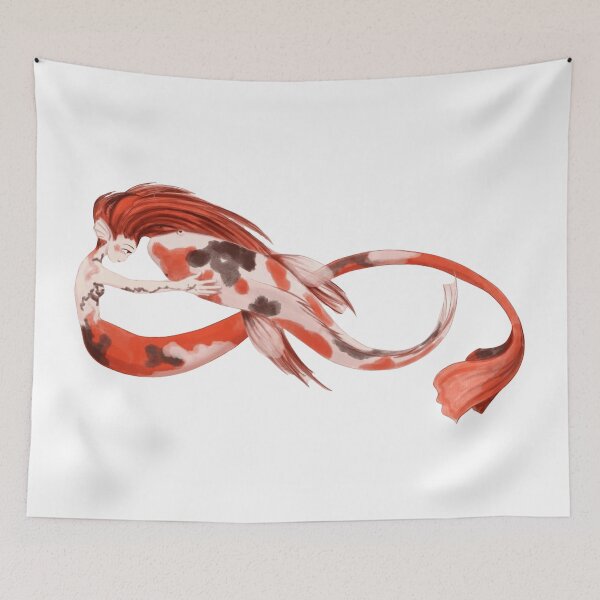 Item preview, Japanese Koi Fish Mermaid Creature designed and sold by PopArt-Potion.
